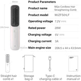 Xiaomi Mijia Cordless Hair Straightening Comb Negative Ion Portable Hair Care Styling Comb for Xiaomi Smart Home Products