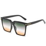Oversize Square Sunglasses Women Vintage Brand Big Frame Sun Glasses Woman Black Gradient Female Glasses Oculos UV400