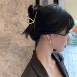 New Classic Copper Alloy Smooth Metal Hoop Earrings For Woman Fashion Korean Jewelry Temperament Girl&#39;s Daily Wear earrings