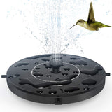 Outdoor Small Solar Fountain 1.7W 6.3 Inch Solar Powered Fountain Pump for Bird Bath Garden Pond Pool Fish Tank