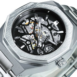 WINNER Fashion Men&#39;s Watches Top Brand Luxury Mechanical Watch For Men Casual Wrist Watches Stainless Steel Strap Chic Relogio