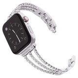 New Bling Metal Bracelet for Apple Watch Band 7 6 Women Luxury Stainless Replacement Strap for iWatch 5 4 3 Watchband 44mm 38mm