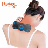 Wireless Cervical Massage Stimulator Portable Mini Electric Neck Back Massager Muscle EMS 6 Modes Relief The Pain