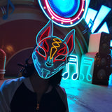 2022Hot Sales Fashion LED Mask Luminous Glowing Halloween Party Mask Neon EL Mask Halloween Cosplay Mask Mascara Horror Maska