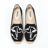 New Top Hemp Rome Heels Pumps Ladies Shoes Women's Classic Cap-toe Slip On Platform Simple Espadrilles Embroidered Loafers