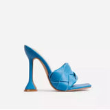 Ladies Tops Luxury Woven Slides Sandals Women Heels Block Heels Jelly Shoes