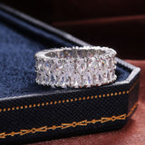 Elegant Female 925 Sterling Plata Big Water Drop Zircon Stone Ring Finger Rings For Women Promise Love Valentine&#39;s Day Gifts