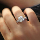 Wedding Engagement Ring Luxury Crystal Ring for Women AAA White Cubic Zirconia Ring 2021 Trend Female Lovddee Jewelry
