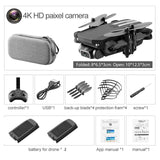 Mini RC Drone 4K HD Camera Quadcopter WiFi Fpv Air Pressure Altitude Hold Black And Foldable Mobile Control Dron Toys