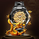 Automatic Imported Movement Man Watches Dragon Fashion Classic New Design Black Mechanical Men Watch