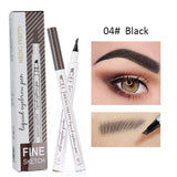 Waterproof Natural Eyebrow Pen Four-claw Eye Brow Tint Makeup three Colors Eyebrow Pencil Brown Black Grey Brush Cosmetics