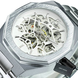 WINNER Fashion Men&#39;s Watches Top Brand Luxury Mechanical Watch For Men Casual Wrist Watches Stainless Steel Strap Chic Relogio