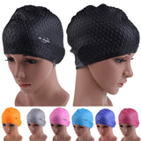 Silicone Waterproof Swimming Caps Protect Ears Long Hair Sports Swim Pool Hat Swimming Cap Free size for Men &amp; Women Adults