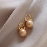 New Classic Copper Alloy Smooth Metal Hoop Earrings For Woman Fashion Korean Jewelry Temperament Girl&#39;s Daily Wear earrings