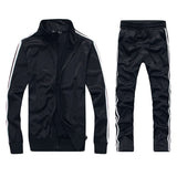 New Arrival Fitness Casual Tracksuit Men Sportswear Sets Mens Clothing 2 Pieces Sets Sweatshirt+SweatPants Outwear Male