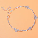 Stonefans Fashion Heart Rhinestone Anklets Wholesale Jewelry for Women Beach Barefoot Love Pendant Anklet Bracelet Leg Chain