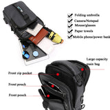 Men Chest Bag Multi functional Single/Double Shoulder Backpack with External USB Charging Port