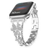 New Bling Metal Bracelet for Apple Watch Band 7 6 Women Luxury Stainless Replacement Strap for iWatch 5 4 3 Watchband 44mm 38mm