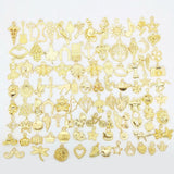Hot selling 100 pieces of zinc alloy antique gold, gold, rose gold, ancient bronze, ancient silver, metal animal and plant retro
