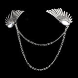 Man Suit Shirt Collar Tassel Chain Lapel Pin Brooch Dragon Badge Retro Pins Wedding Dress Party Dance Neckware Accessories