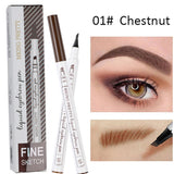 Waterproof Natural Eyebrow Pen Four-claw Eye Brow Tint Makeup three Colors Eyebrow Pencil Brown Black Grey Brush Cosmetics