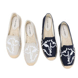New Top Hemp Rome Heels Pumps Ladies Shoes Women's Classic Cap-toe Slip On Platform Simple Espadrilles Embroidered Loafers
