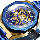 WINNER Fashion Men&#39;s Watches Top Brand Luxury Mechanical Watch For Men Casual Wrist Watches Stainless Steel Strap Chic Relogio