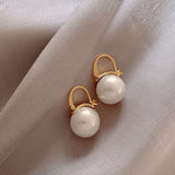 New Classic Copper Alloy Smooth Metal Hoop Earrings For Woman Fashion Korean Jewelry Temperament Girl&#39;s Daily Wear earrings