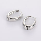 New Classic Copper Alloy Smooth Metal Hoop Earrings For Woman Fashion Korean Jewelry Temperament Girl&#39;s Daily Wear earrings