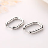 New Classic Copper Alloy Smooth Metal Hoop Earrings For Woman Fashion Korean Jewelry Temperament Girl&#39;s Daily Wear earrings