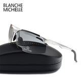 Aluminum Magnesium Men Sunglasses Polarized Sports Driving Night Vision Goggles Sunglass Fishing UV400 Rimless Sun Glasses