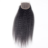 Best Selling Mongolian Yaki Hair Kinky Straight Cuticle Aligned Virgin Brazilian Human Bundles With 4X4 Lace Closure