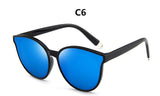 colour luxury top fashion cat eye glasses sunglasses women brand designer blue sea sun glasses lady female oculos de sol UV400