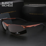 Aluminum Magnesium Men Sunglasses Polarized Sports Driving Night Vision Goggles Sunglass Fishing UV400 Rimless Sun Glasses