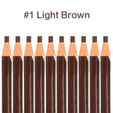 10pcs/set Available Eyebrow Pencil Cosmetics for Makeup Tint Waterproof Microblading Pen Brown Eye Brow Natural Beauty Free Ship