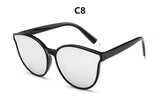 colour luxury top fashion cat eye glasses sunglasses women brand designer blue sea sun glasses lady female oculos de sol UV400