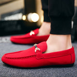 ZYYZYM Men Loafers Shoes Spring Summer Casual Shoes Slip On Light Flock Youth Men Shoes Breathable Flat Footwear