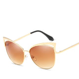LeonLion  Fashion Cat Eye Sunglasses Women Vintage Metal  Luxury Glasses for Women Mirror Retro Oculos De Sol Feminino