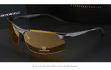 Aluminum Magnesium Men Sunglasses Polarized Sports Driving Night Vision Goggles Sunglass Fishing UV400 Rimless Sun Glasses