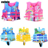 Kids Life Vest Floating Girls Jacket Boy Swimsuit Sunscreen Floating Power Swimming Pool Accessories for Drifting Boating