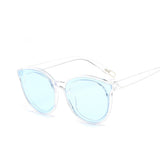 colour luxury top fashion cat eye glasses sunglasses women brand designer blue sea sun glasses lady female oculos de sol UV400