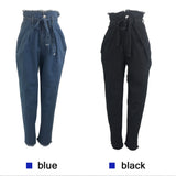 Women High Waist Jeans Sexy Jeans denim Harem Pants jeans womens High Streetwear loose Pants Black Jeans Women clothes