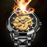 Automatic Imported Movement Man Watches Dragon Fashion Classic New Design Black Mechanical Men Watch