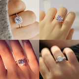 Wedding Engagement Ring Luxury Crystal Ring for Women AAA White Cubic Zirconia Ring 2021 Trend Female Lovddee Jewelry