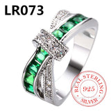 100% 925 Sterling Silver Jewelry Vintage Purple Crystal Couple&#39;s Wedding Silver Rings for Women Men Fashion Anel De Prata Bijoux