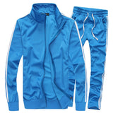 New Arrival Fitness Casual Tracksuit Men Sportswear Sets Mens Clothing 2 Pieces Sets Sweatshirt+SweatPants Outwear Male