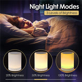 Christmas gift portable wireless touch night light led Bluetooth speaker