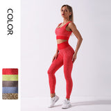 Leopard Printed Yoga Sets Women Seamless Workout Sets 2 Pcs Set Women Fitness Bra and Seamless Leggings for Women Active Wear