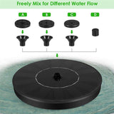 Outdoor Small Solar Fountain 1.7W 6.3 Inch Solar Powered Fountain Pump for Bird Bath Garden Pond Pool Fish Tank