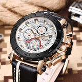 Top Brand LIGE Men Watches Fashion Sport Leather Watch Mens Luxury Date Waterproof Quartz Chronograph Relogio Masculino+Box